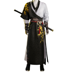 Where Winds Meet (2025) Player Black White Set Wuxia Hanfu Outfits Cosplay Costume