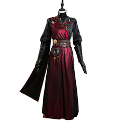 Where Winds Meet (2025) San Geng Tian Sect Red Set Wuxia Hanfu Outfits Cosplay Costume