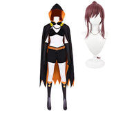 Shaula Black Orange Set Outfits Cosplay Costume Halloween Carnival Party Suit