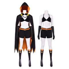 Shaula Black Orange Set Outfits Cosplay Costume Halloween Carnival Party Suit