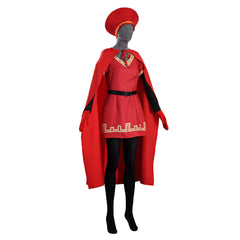 Shrek Lord Farquaad Female Version Red Set Outfits Cosplay Costume