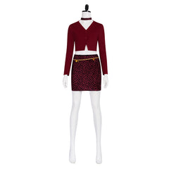 Silent Hill Maria Red Top Skirt Set Outfits Horror Halloween Cosplay Costume