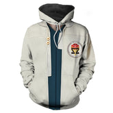 Skeleton Crew (2024) Neel White Uniform Zip-Up Hoodie Outfits Cosplay Costume