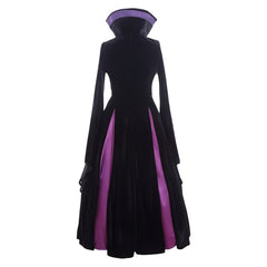 Sleeping Beauty Maleficent Black Purple Dress Set Outfits Halloween Cosplay Costume
