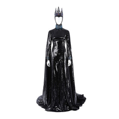 Snow White (2025) Evil Queen Black Long Dress Set Outfits Cosplay Costume