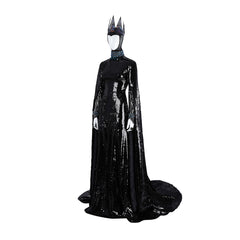 Snow White (2025) Evil Queen Black Long Dress Set Outfits Cosplay Costume