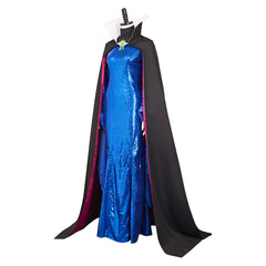 Snow White (2025) Evil Queen Blue Dress Cloak Outfits Cosplay Costume