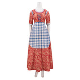 Snow White (2025) Princess Red Patterned Dress Set Outfits Cosplay Costume