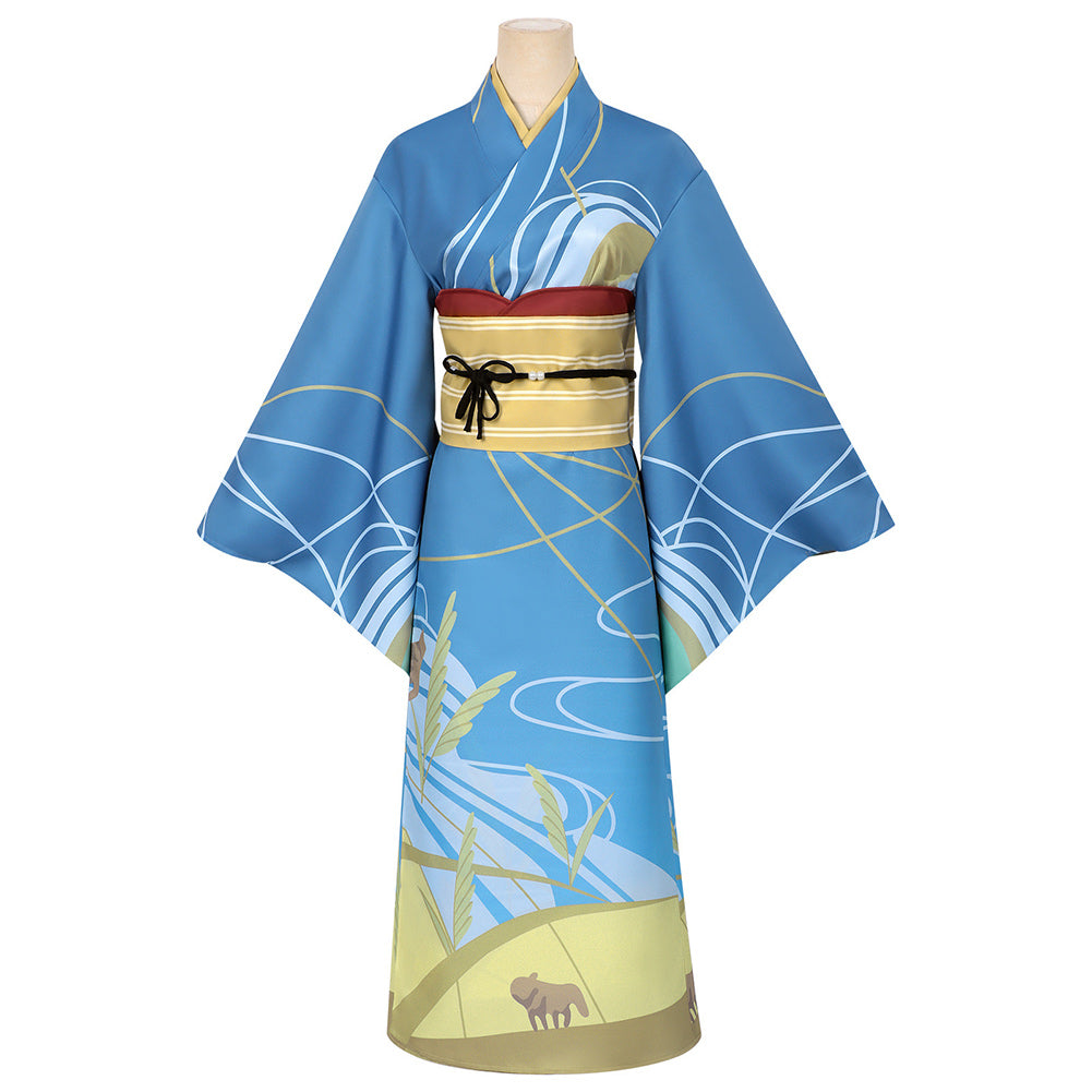 Sparks Of Tomorrow (2026) Inako Momokawa Blue Kimono Set Outfits Cosplay Costume