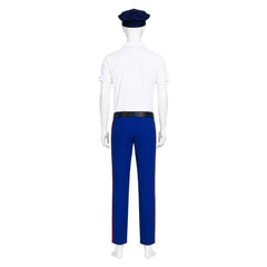 SpongeBob SquarePants Incidental 118 Police Fish White Blue Set Outfits Cosplay Costume