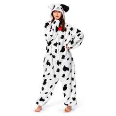 Spot Dog Animals Onesie Pajamas Unisex Adult Cosplay Costume Warm Home Outfits Halloween Carnival Suit - OLAOLA