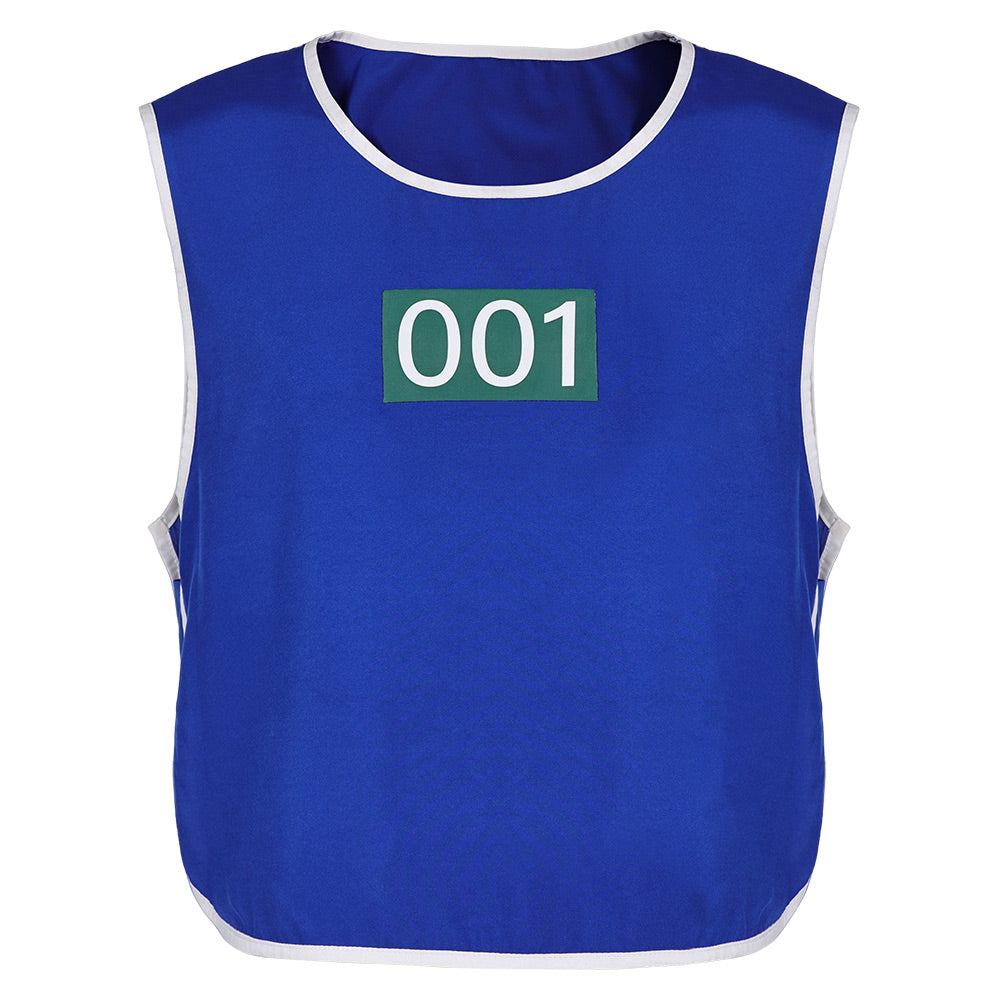 Squid Game 3 (2025) Player 001 Blue Vest Outfits Cosplay Costume