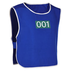 Squid Game 3 (2025) Player 001 Blue Vest Outfits Cosplay Costume