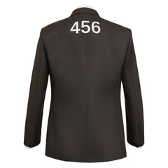 Squid Game 3 (2025) Seong Gi-hun Player 456 Black Suit Top Outfits Cosplay Costume