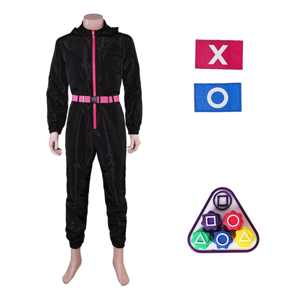 Squid Game Season 2 (2024) Guards Black Uniform Jumpsuit Outfits Cosplay Costume