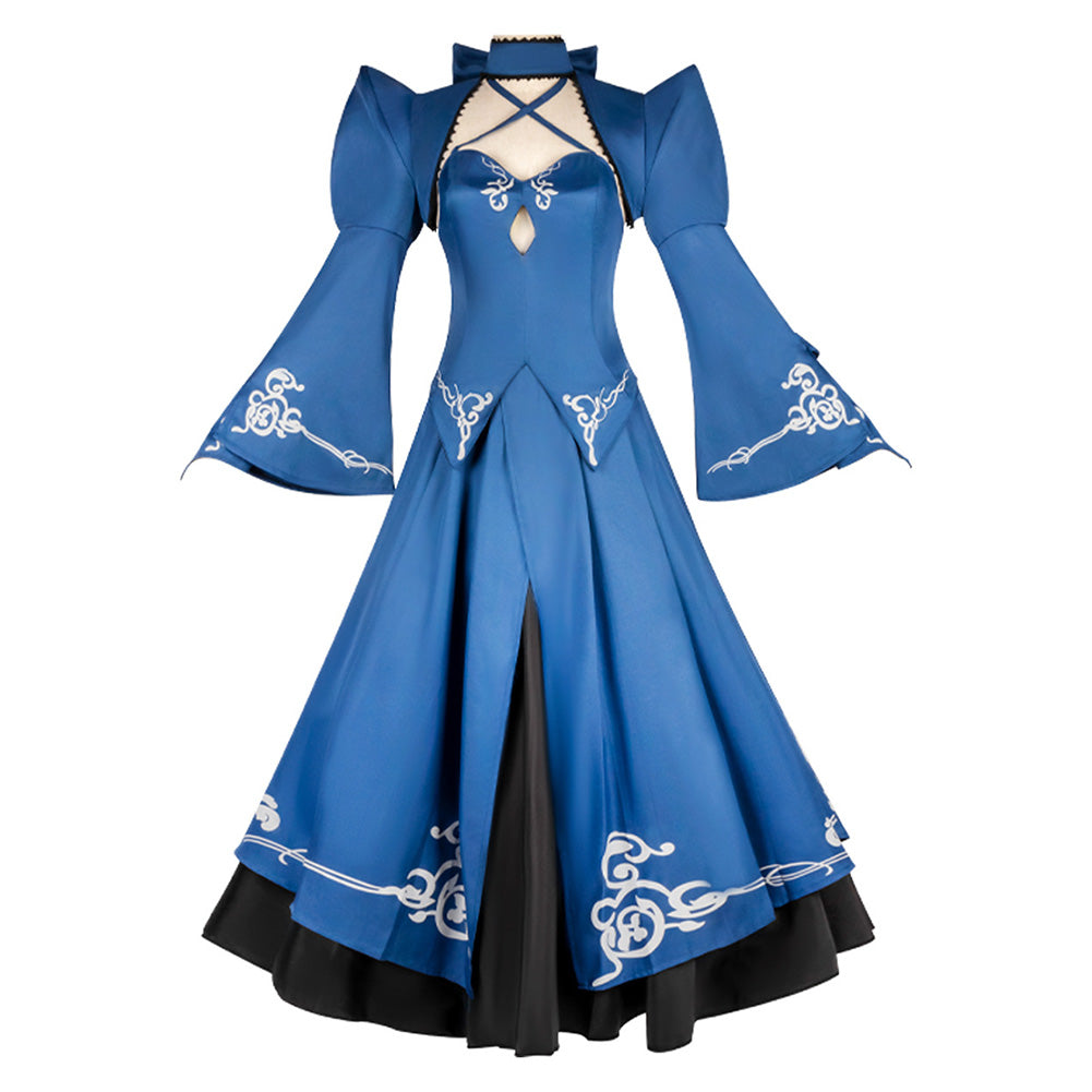 Fate/Stay Night Saber Alter Altria Pendragon Blue Skirt Outfits Cosplay Costume
