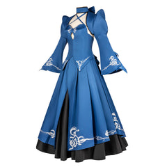 Fate/Stay Night Saber Alter Altria Pendragon Blue Skirt Outfits Cosplay Costume