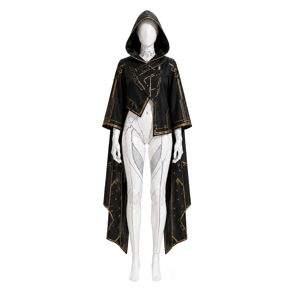 Stellar Blade: Blood Rain Evie Jumpsuit Black Cloak Outfits Cosplay Costume