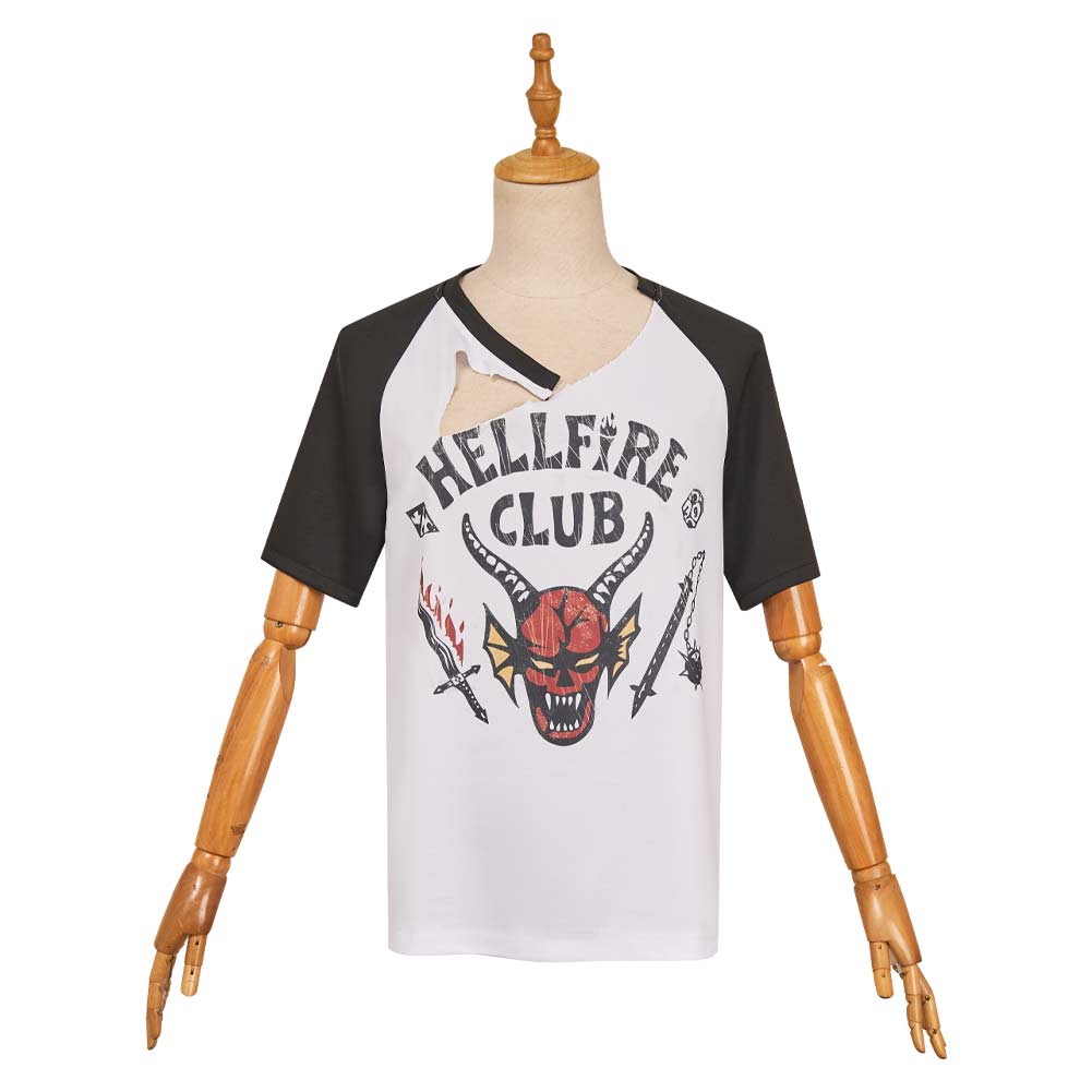Stranger Things (2025) Dustin Henderson Damaged T Shirt Cosplay Costume