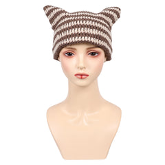 Stranger Things (2025) Eleven 11 Jane Hopper Brown Cat Ear Hat Cosplay Accessories Props