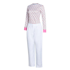 Stranger Things (2025) Eleven 11 Jane Hopper Print Top Trousers Outfits Cosplay Costume