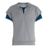 Stranger Things (2025) Lucas Sinclair Gray Blue Shirt Set Outfits Cosplay Costume