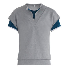 Stranger Things (2025) Lucas Sinclair Gray Blue Shirt Set Outfits Cosplay Costume