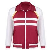 Stranger Things (2025) Lucas Sinclair Red White Jacket Outfits Cosplay Costume
