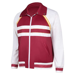 Stranger Things (2025) Lucas Sinclair Red White Jacket Outfits Cosplay Costume