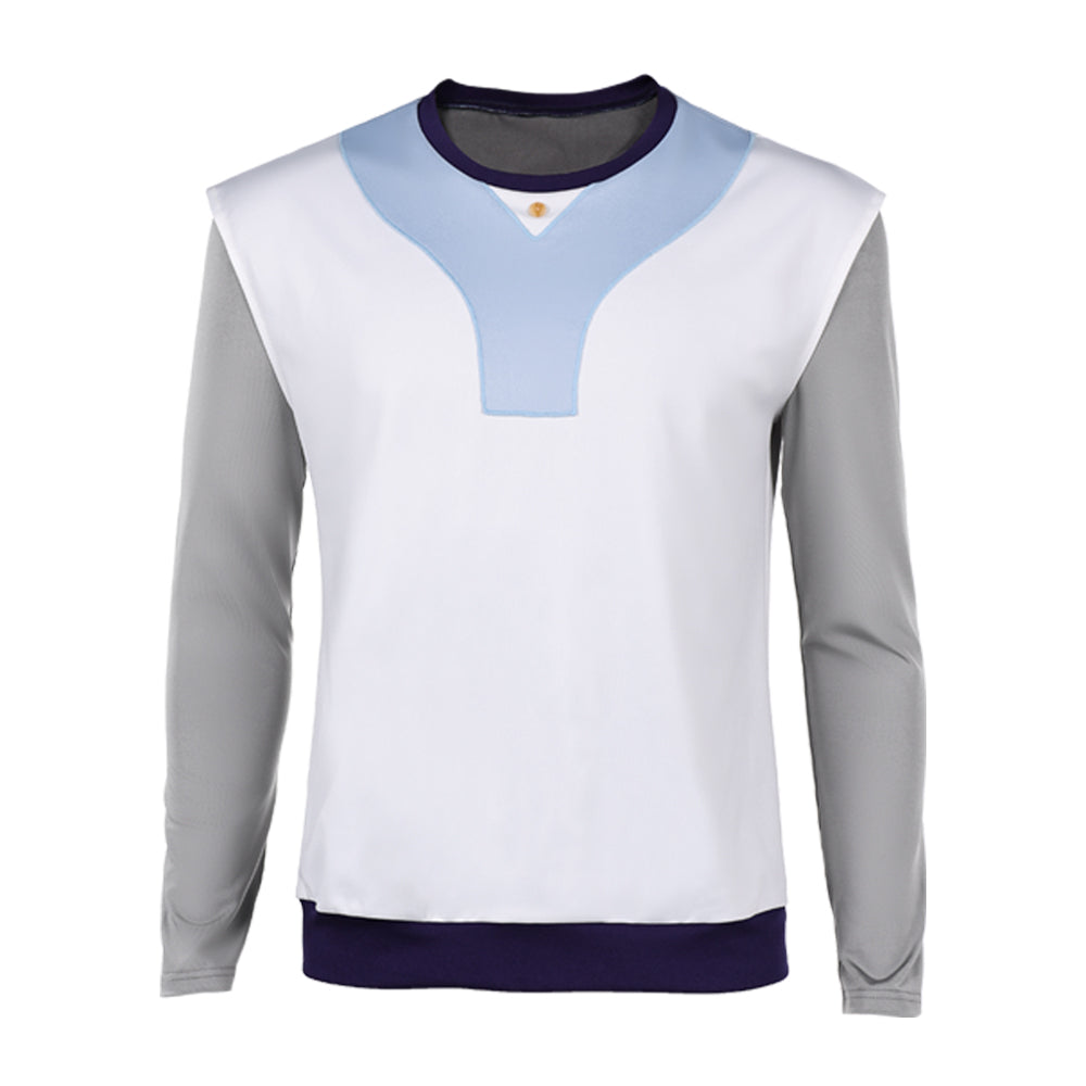 Stranger Things (2025) Lucas Sinclair White Gray Shirt Outfits Cosplay Costume