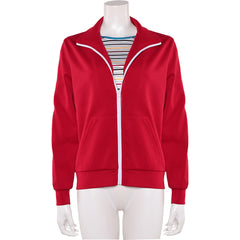 Stranger Things (2025) Max Mayfield Red Jacket Striped Shirt Set Outfits Cosplay Costume
