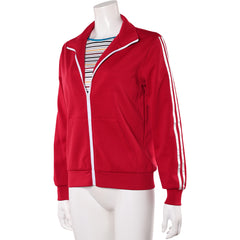 Stranger Things (2025) Max Mayfield Red Jacket Striped Shirt Set Outfits Cosplay Costume