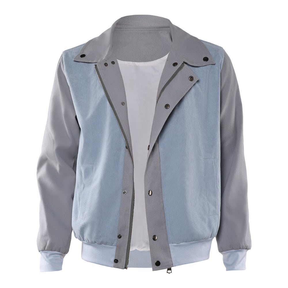 Stranger Things (2025) Mike Wheeler Blue Gray Jacket Outfits Cosplay Costume