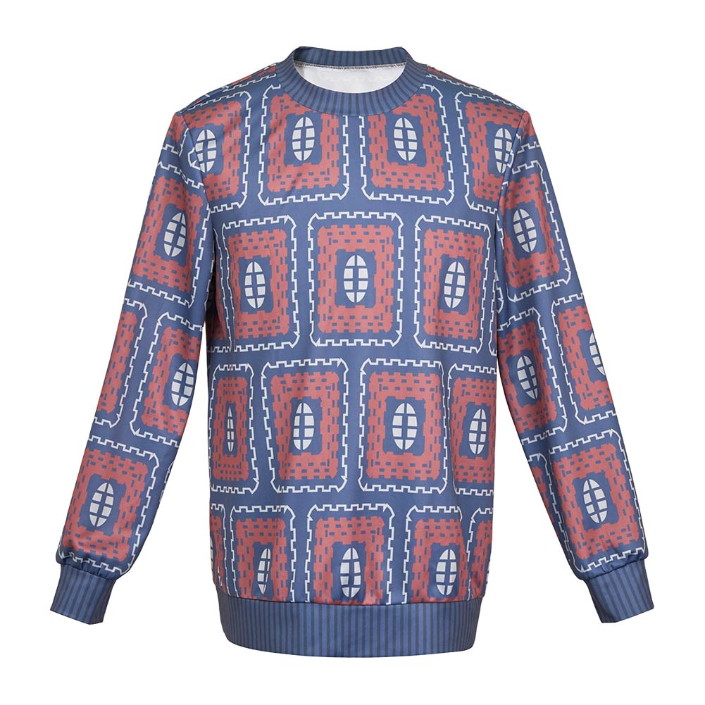 Stranger Things (2025) Mike Wheeler Blue Red Long Sleeve Shirt Cosplay Costume