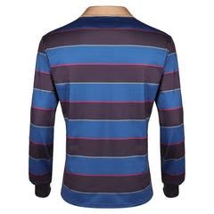 Stranger Things (2025) Mike Wheeler Blue Striped Shirt Outfits Cosplay Costume