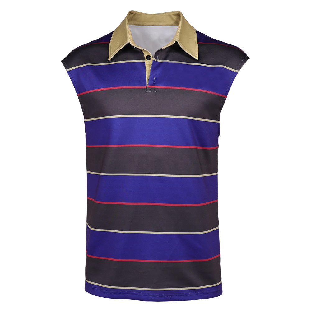 Stranger Things (2025) Mike Wheeler Striped Sleeveless Shirt Outfits Cosplay Costume