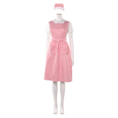 Stranger Things (2025) Nancy Wheeler Red Striped Dress Set Outfits Cosplay Costume