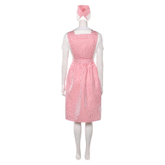 Stranger Things (2025) Nancy Wheeler Red Striped Dress Set Outfits Cosplay Costume