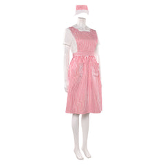 Stranger Things (2025) Nancy Wheeler Red Striped Dress Set Outfits Cosplay Costume