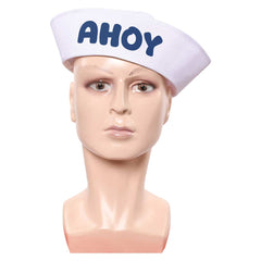 Stranger Things (2025) Scoops Ahoy White Hat Cap Cosplay Accessories Props