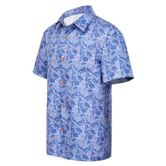 Stranger Things (2025) Steve Harrington Blue Printed Shirt Outfits Cosplay Costume