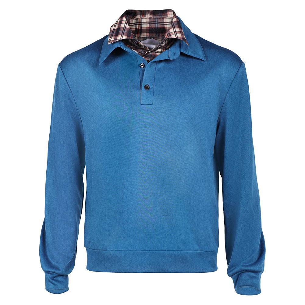 Stranger Things (2025) Will Byers Fake Two Piece Blue Top Outfits Cosplay Costume