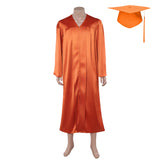 Stranger Things (2026) Dustin Henderson Orange Cap And Gown Academic Set Outfits Cosplay Costume