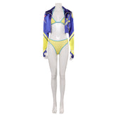 Street Fighter 6 Kimberly Swimsuit Blue Jacket Set Outfits Cosplay Costume