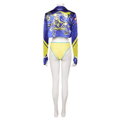 Street Fighter 6 Kimberly Swimsuit Blue Jacket Set Outfits Cosplay Costume