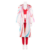 Street Fighter 6 Mai Shiranui Red Set White Robe Outfit 3 Cosplay Costume
