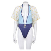 Street Fighter 6 Manon Blue Swimsuit Shawl Set Outfits Cosplay Costume