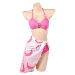 Super Mario Odyssey Princess Peach Pink Swimsuit Outfits Cosplay Costume