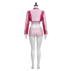 Super Mario Princess Peach Pink Racing Suit Set Outfits Cosplay Costume