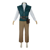 Tangled Flynn Rider Green Brown Set Outfits Cosplay Costume